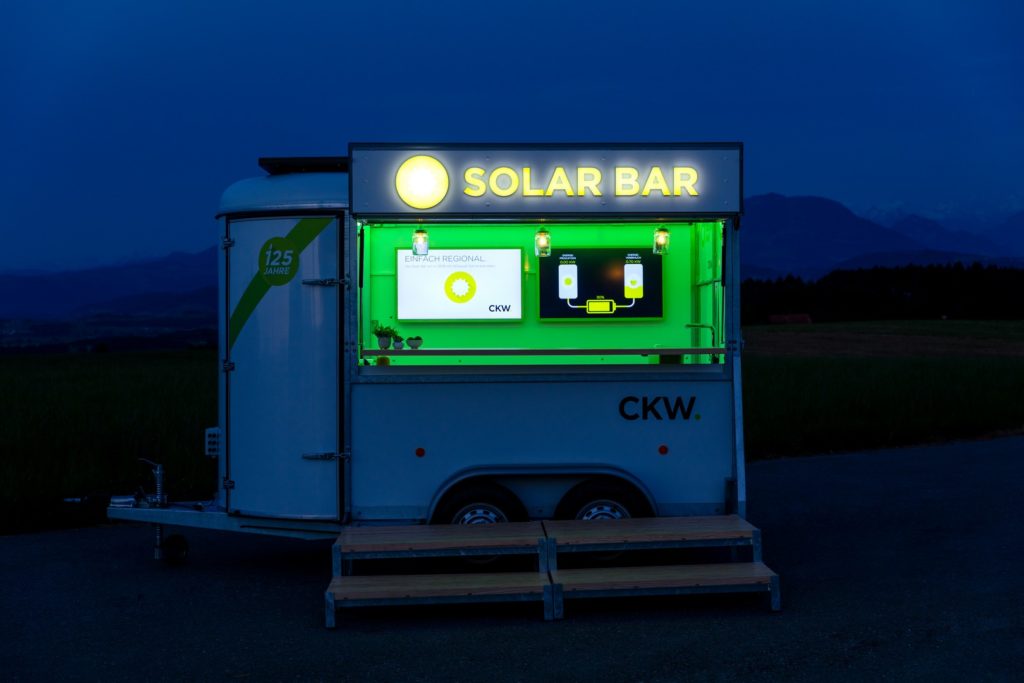 CKW Solarbar am Donnerstag, 13. Juni 2019 in Hildisrieden.