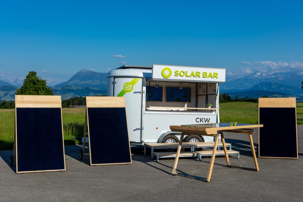 CKW Solarbar am Donnerstag, 13. Juni 2019 in Hildisrieden.